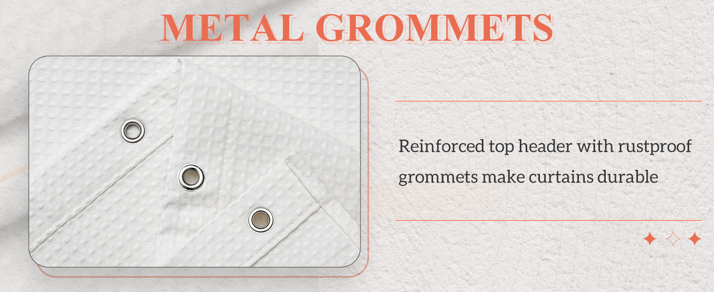 Design Waffle Weave White Shower Curtain Hotel Luxury Quality, Fabric Shower Curtains for Bathroom, Pique Pattern Cloth, Water Repellent and Machine Washable, Standard Size 71" x 72"